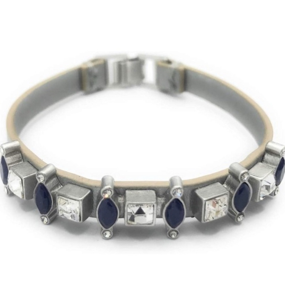Lia Sophia straight away Silver Bracelet with Blue Accents